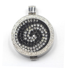 Silver Locket with Floating Coin Plate for Necklace Pendant